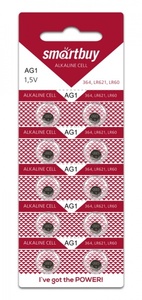 Элемент питания Smartbuy AG-1 BL10 ( LR621, 364A) 100/2000